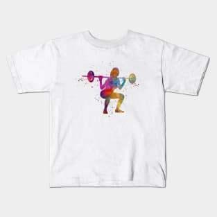 body buiding woman isolated Kids T-Shirt